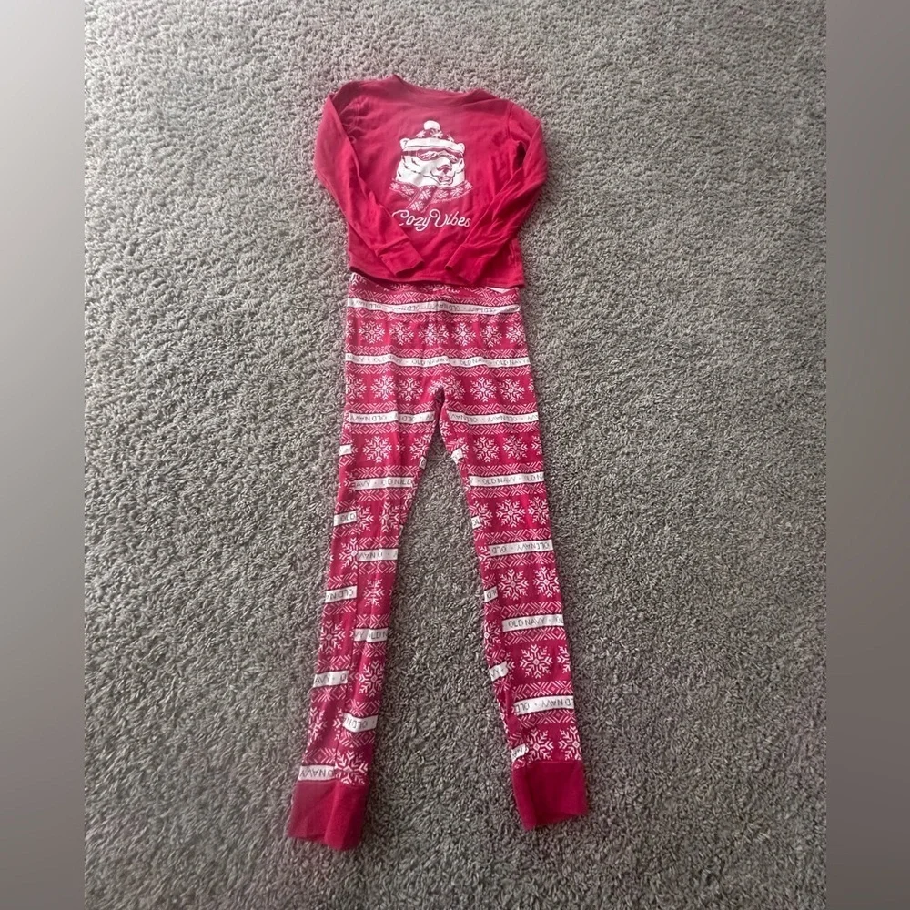 Preloved Navy Red and White Holiday Pajama Set